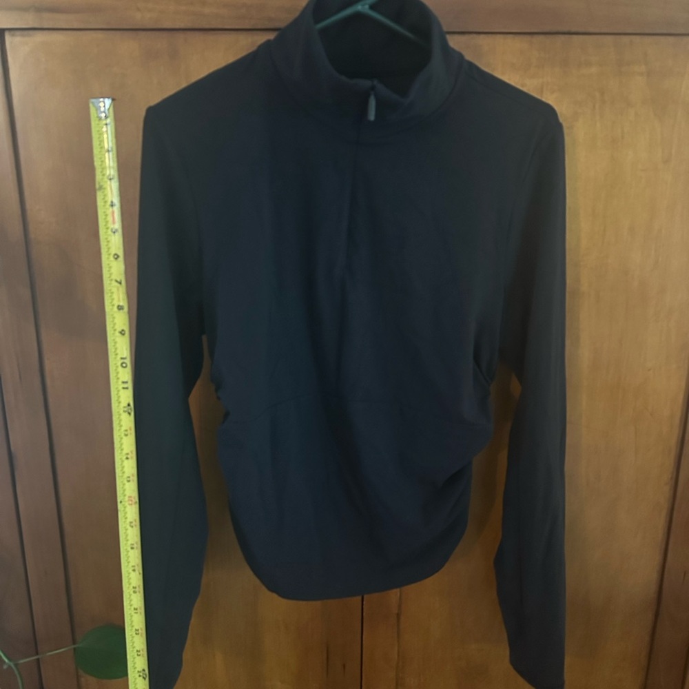 Athleta Black Transcend Half-Zip Top Fitted